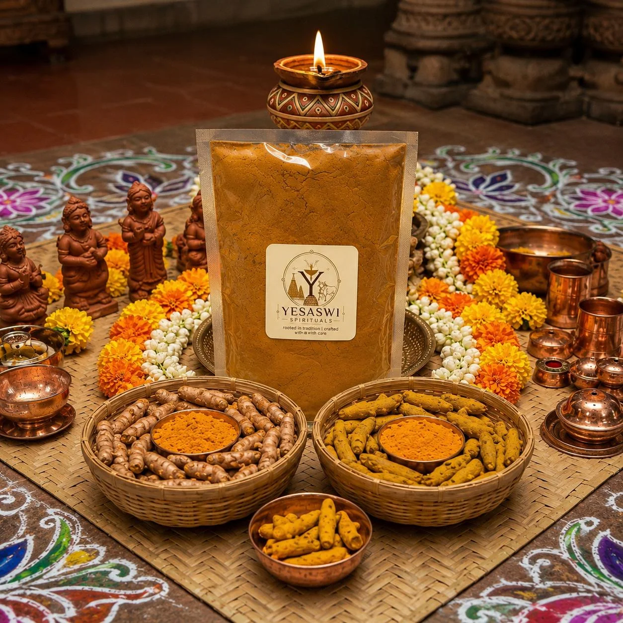 SUVARNA GOWRI POOJA TURMARIC  — Sanatana Dharma puja item from Yesaswi Spirituals