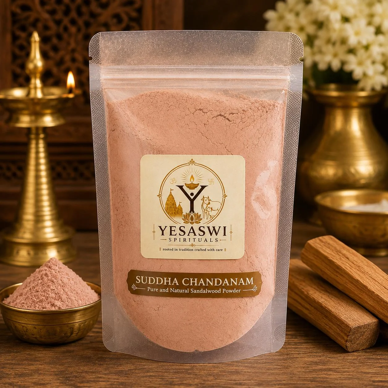 యశస్వి స్పిరిచువల్స్ శుద్ధ చందనం — Sanatana Dharma puja item from Yesaswi Spirituals