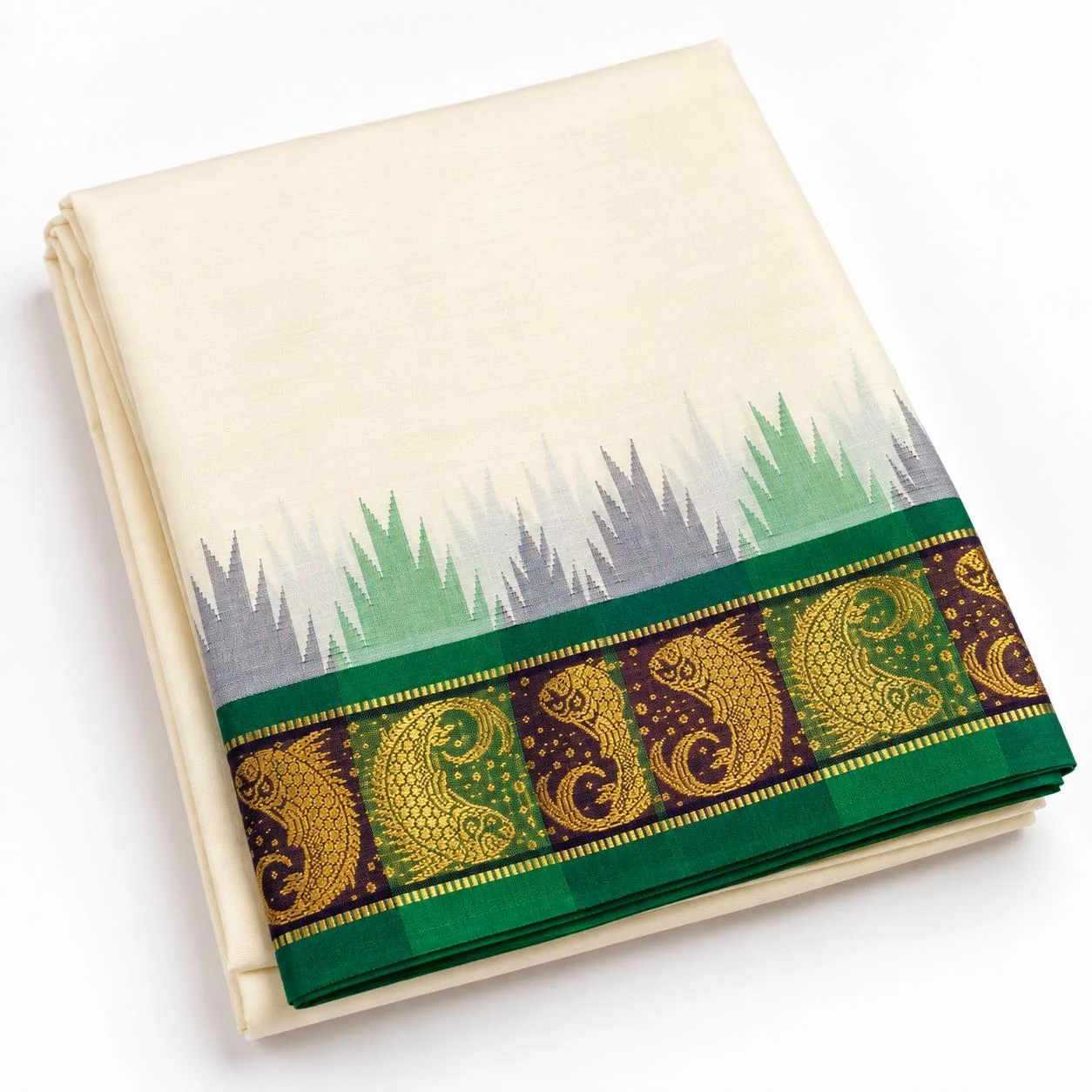 Salem Traditional Handloom Pure Cotton Dhoti — image 1